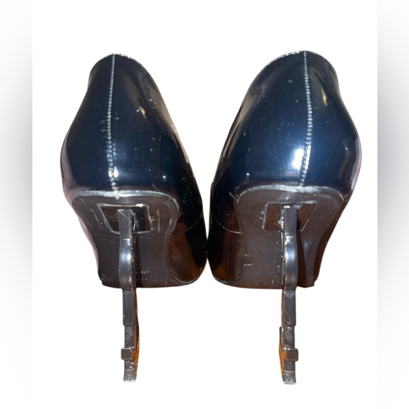 Saint Laurent Black Patent Leather Opyum Pointed Toe Pumps Size 36 - Picture 8 of 9